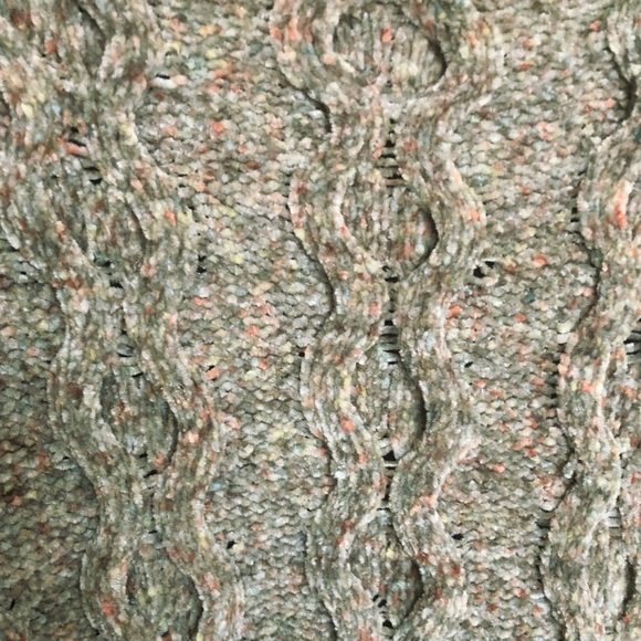 J. Jill Super-Soft Chenille Cable-Knit Crewneck Sage Sweater | XL Petite - Picture 6 of 9